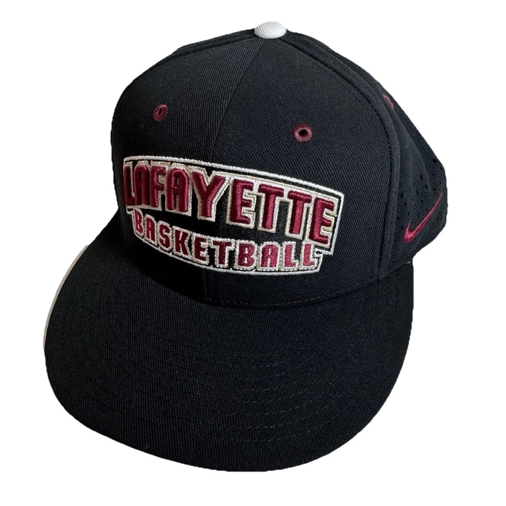 Nike Lafayette Basketball Hat Black Red Dri-Fit Snapback NWOT